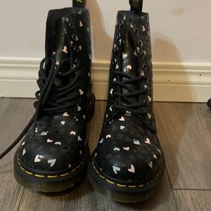 Heart print doc martens size uk5